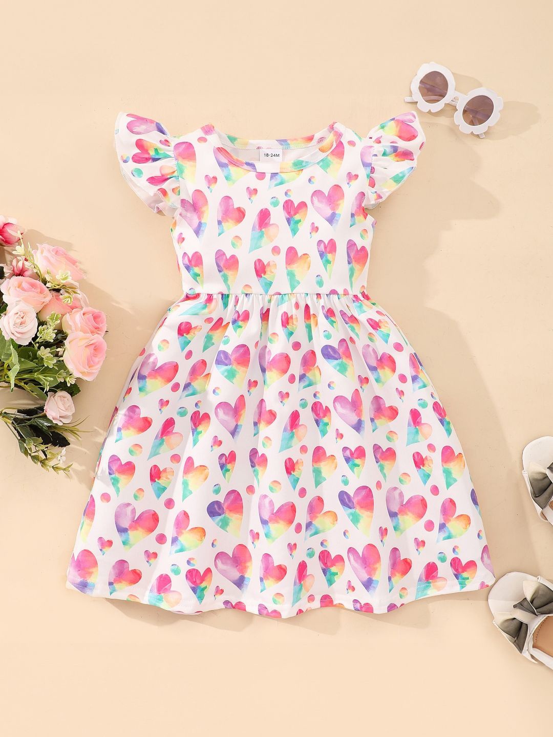 

StyleCast Print Peplum Dress, White