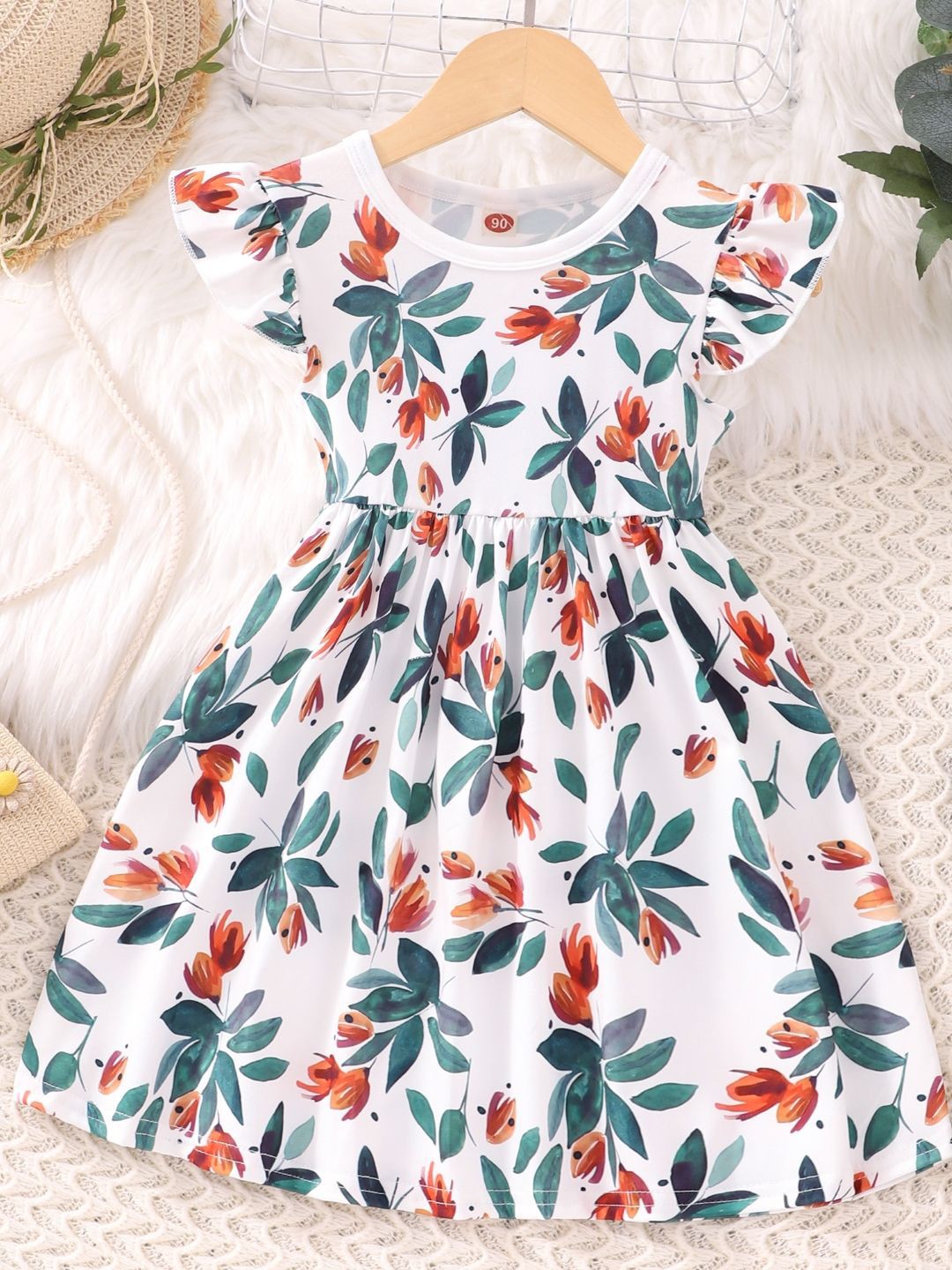 

StyleCast Floral Print Fit and Flare Dress, White