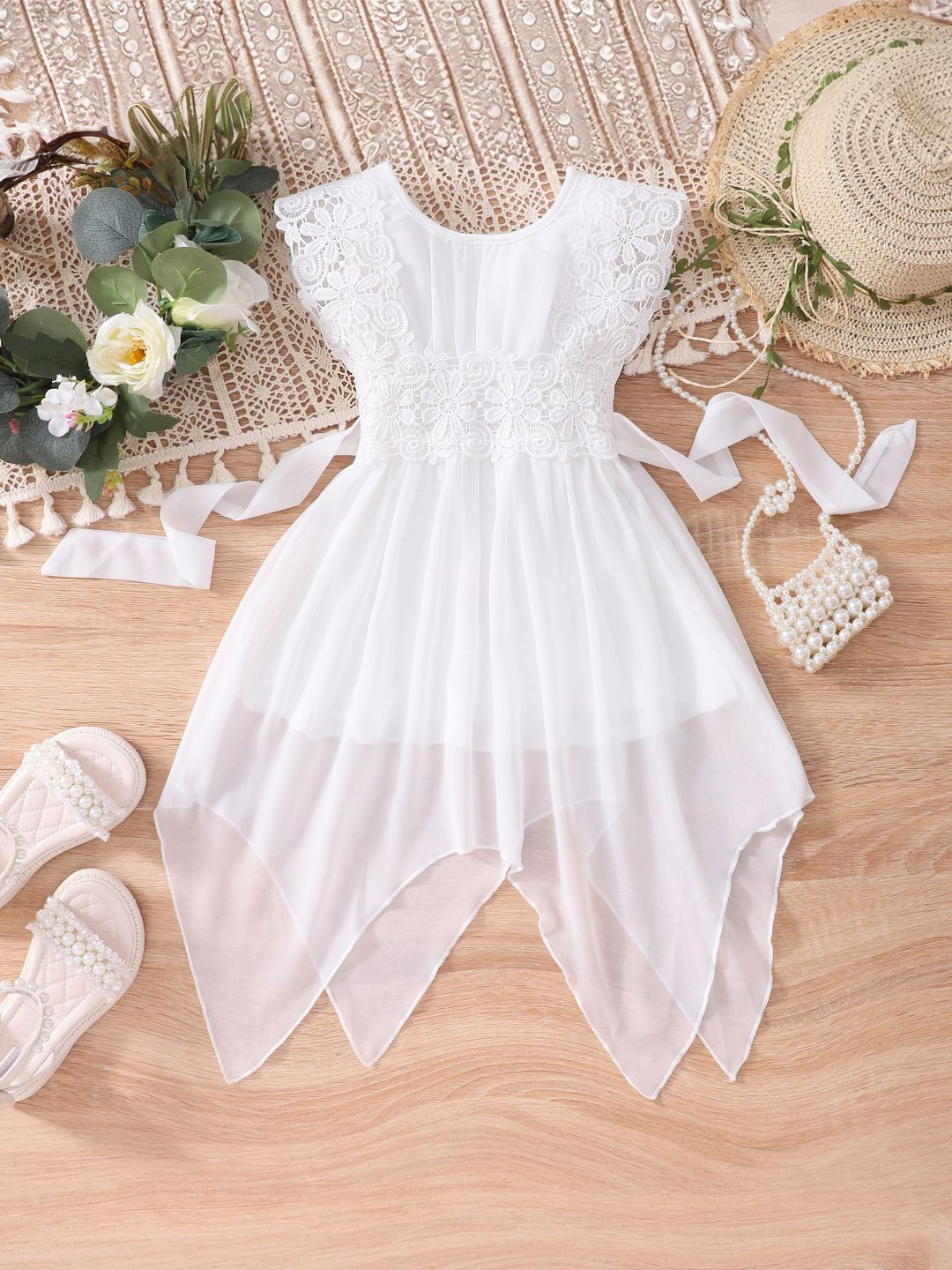 

StyleCast Girls Self Design Fit & Flare Dress, White