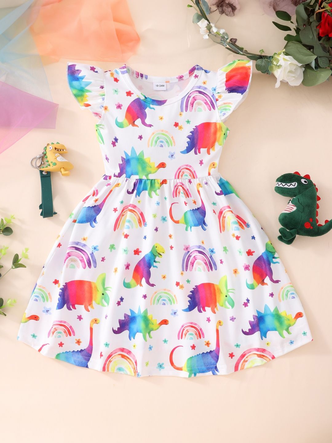

StyleCast Abstract Print Fit and Flare Dress, White