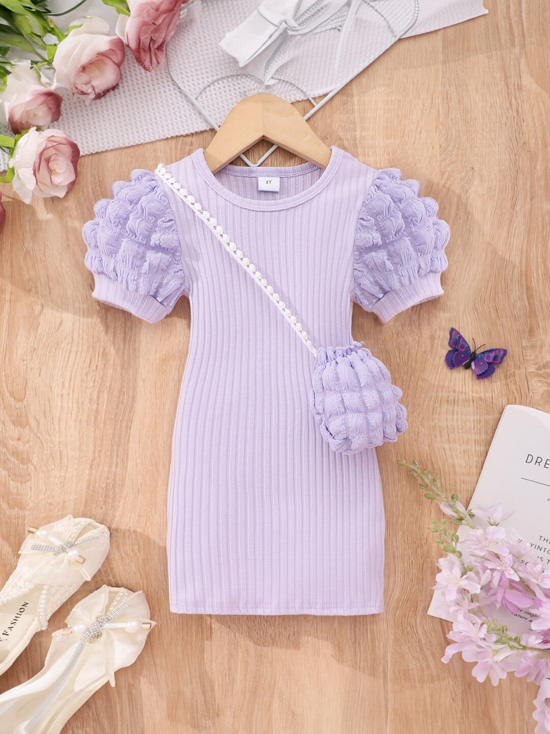 

StyleCast Girls Round Neck Sheath Dress, Purple