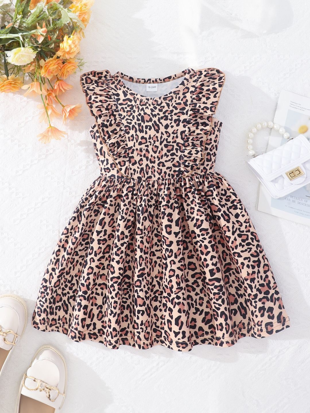 

StyleCast Animal Print Fit and Flare Dress, Brown