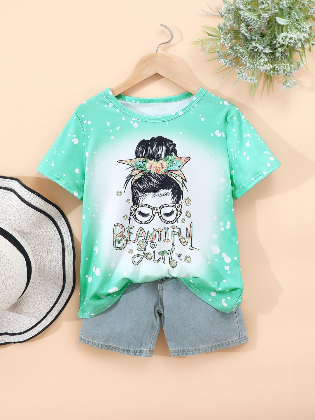

StyleCast Print Top, Green