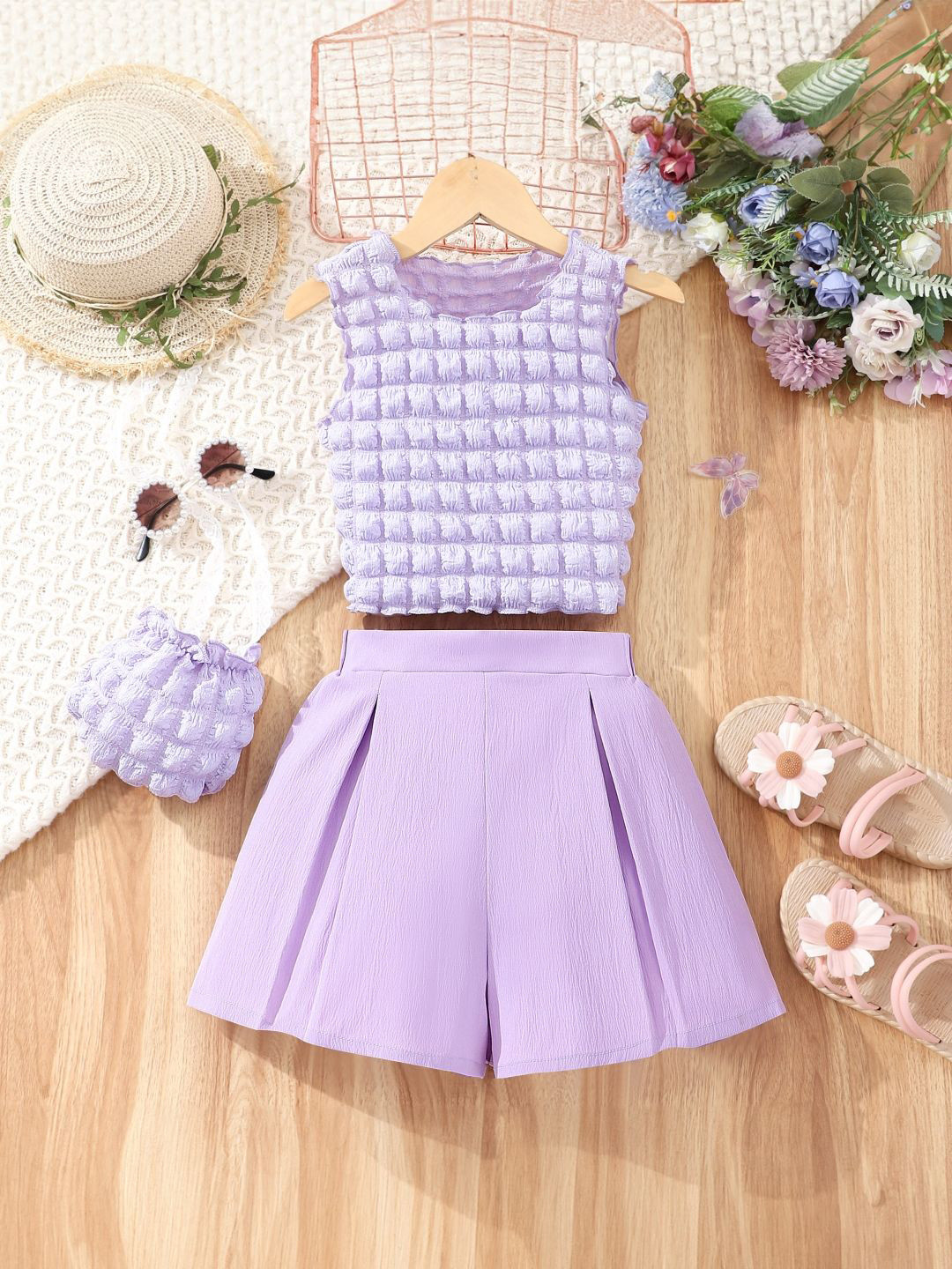 

StyleCast Girls Purple Top with Shorts