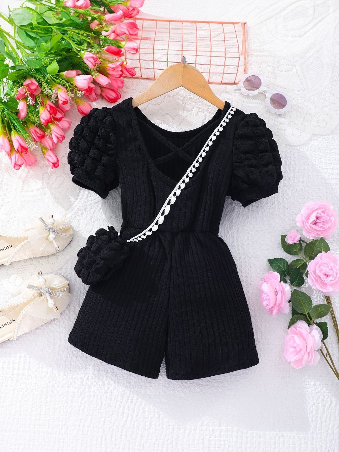 

StyleCast Girls Black Round Neck Jumpsuit