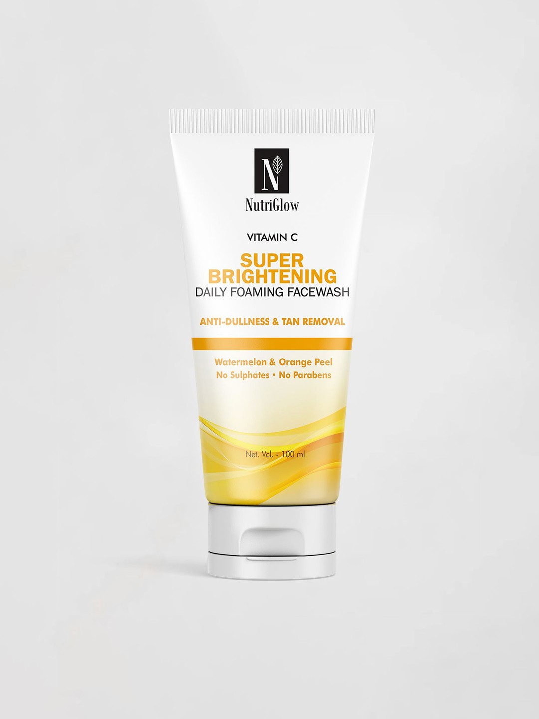 

NutriGlow Vitamin C Super Brightening Daily Foaming Face Wash with Orange Peel - 100 ml, White