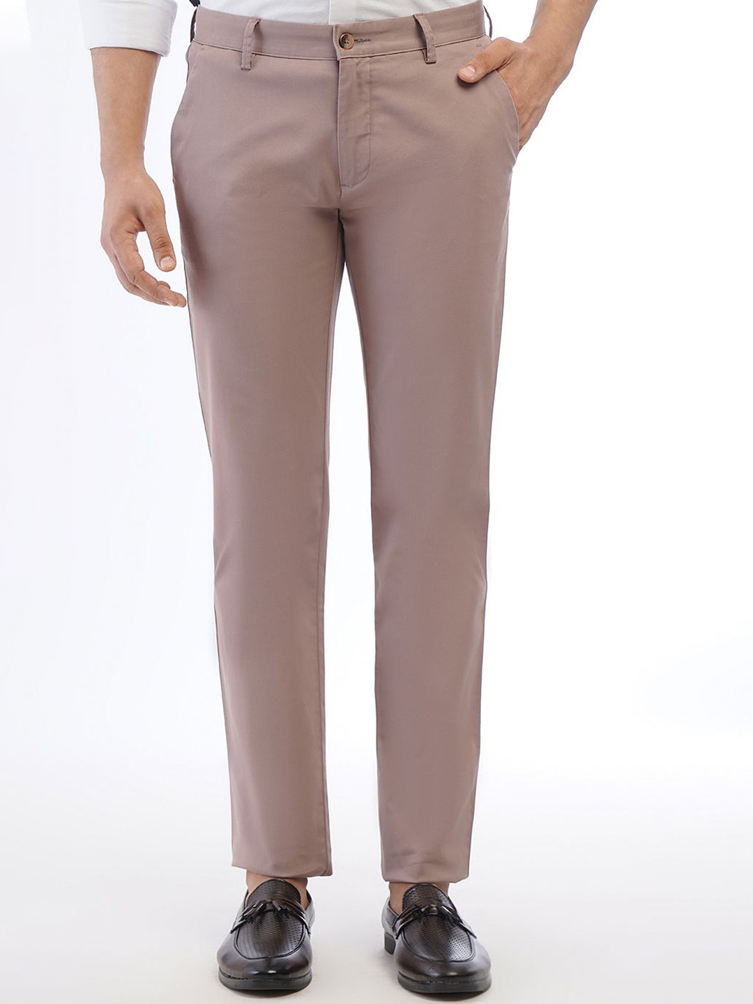 

Greenfibre Men Slim Fit Trousers, Pink
