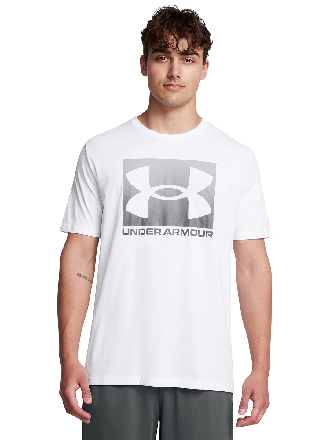

UNDER ARMOUR Brand Logo Print Training T-shirt, White