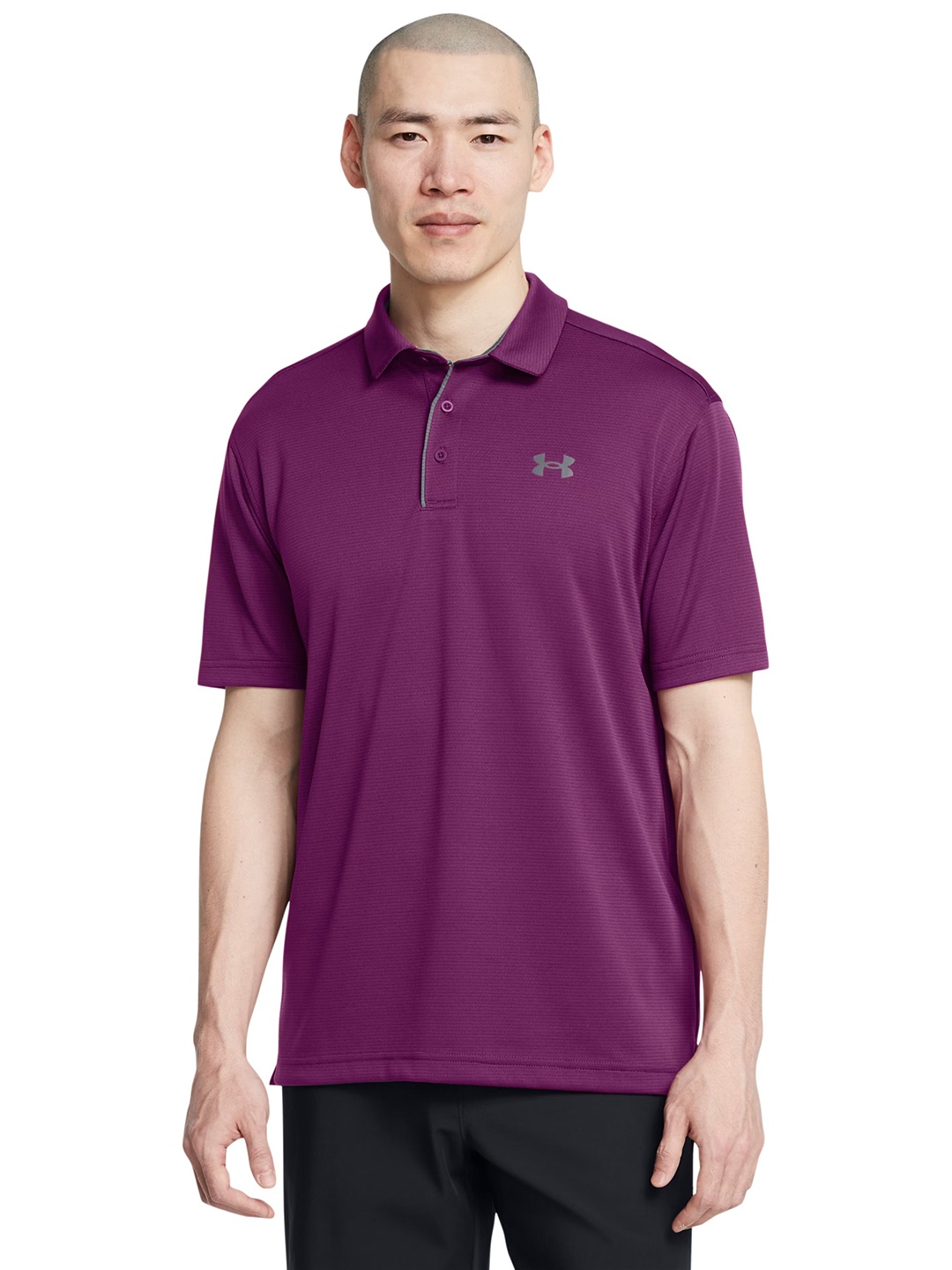 

UNDER ARMOUR Tech Polo Collar T-shirt, Purple