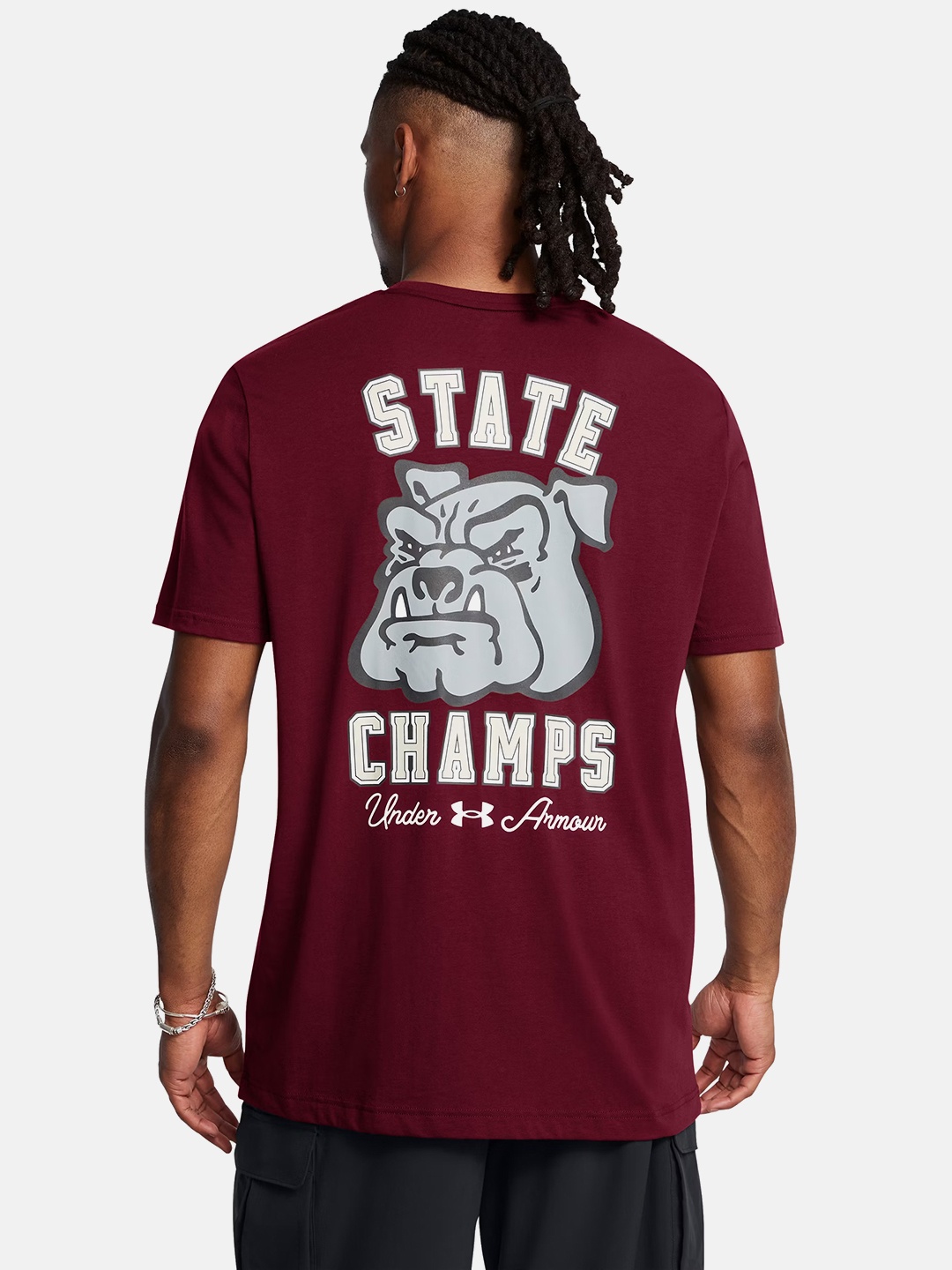 

UNDER ARMOUR State Champs Short Sleeve T-Shirt, Maroon