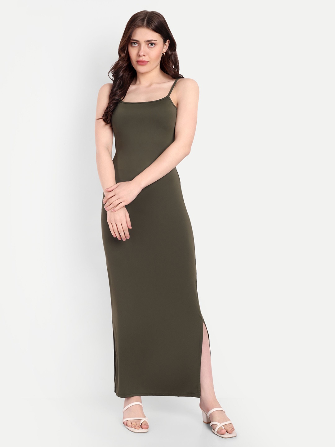 

So What Shoulder Straps Bodycon Dress, Olive