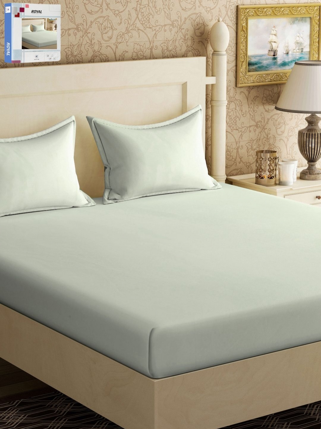 

KLOTTHE Green 300TC Double King Bedsheet With 2 Pillow Covers