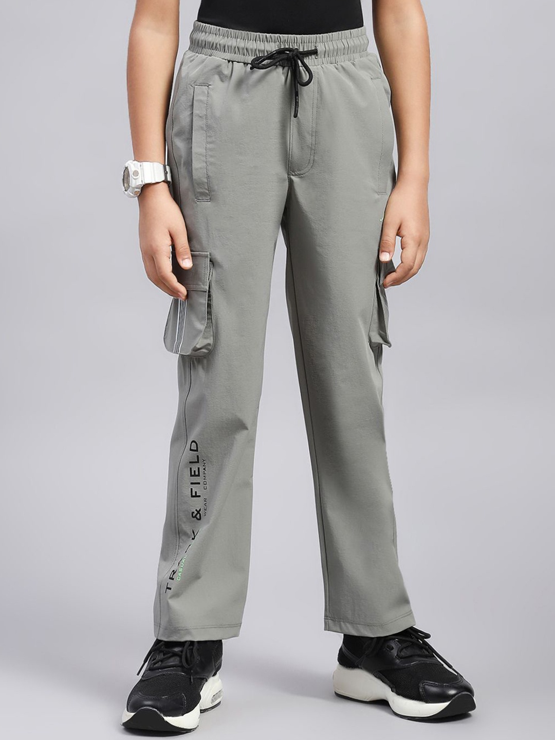 

Monte Carlo Boys Solid Track Pants, Grey