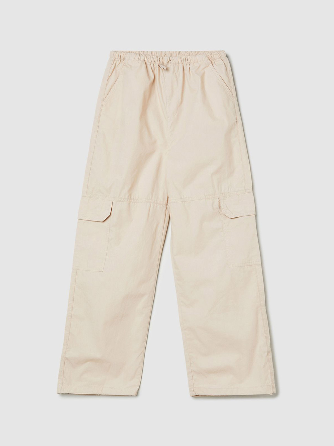

max Girls Mid-Rise Cargos Trousers, Beige