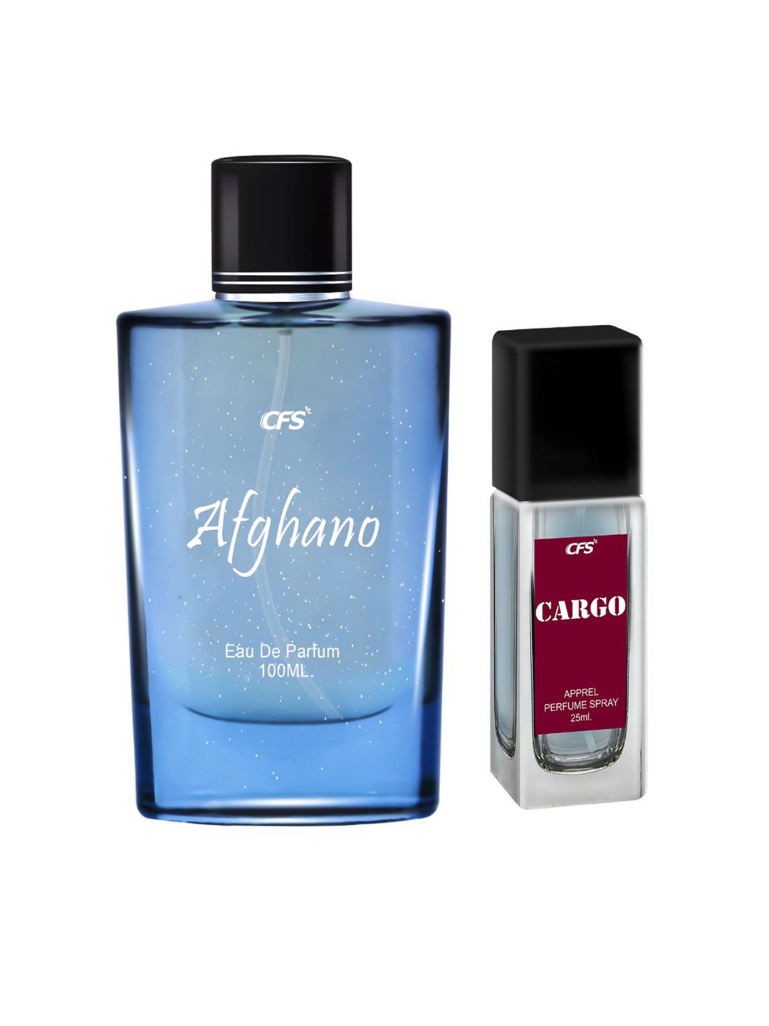 

CFS Set of Afghano Eau De Parfum 100ml & Cargo Blue Apparel Perfume Spray 25ml