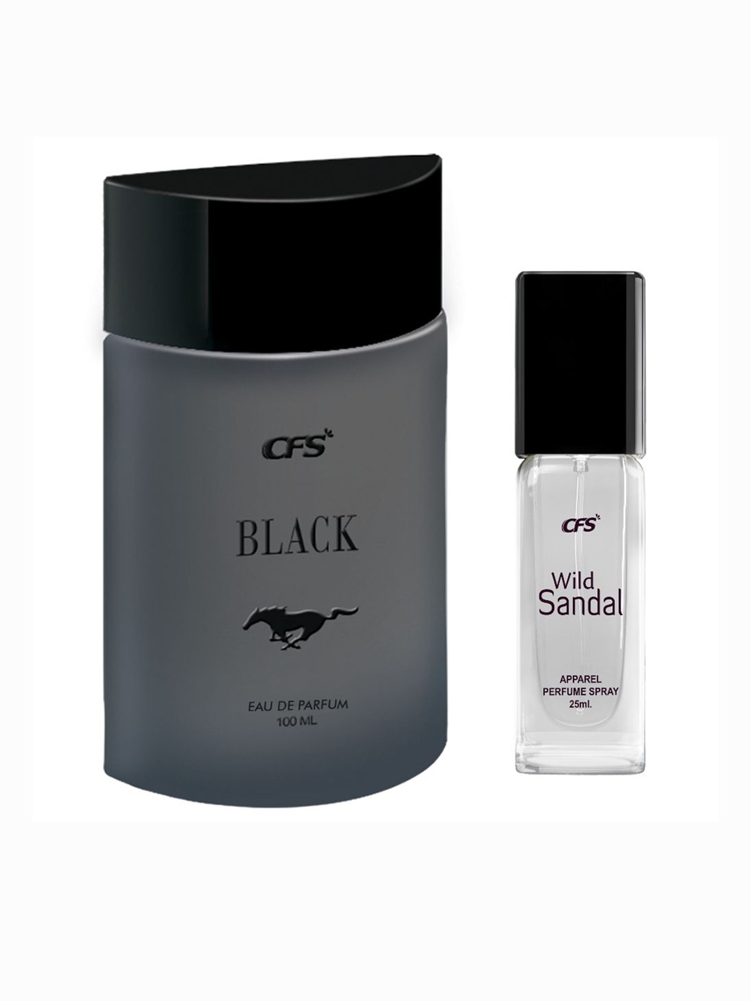 

CFS Black Eau De Parfum-100ml & Wild Sandal Long Lasting Perfume-25ml