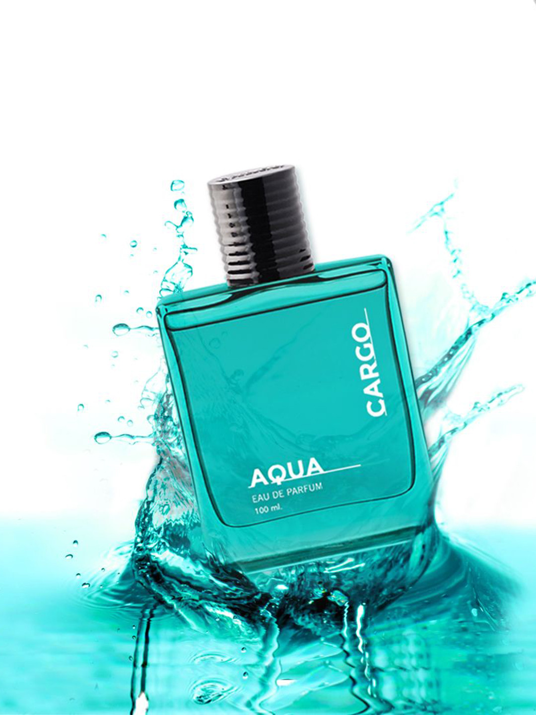 

CFS Cargo Aqua & Oudh Set Of 2 Long Lasting Eau De Parfum - 100 ml - 25 ml, Turquoise blue
