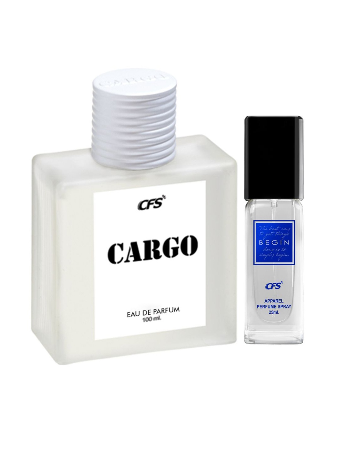 

CFS Cargo & Begin Set Of 2 Long Lasting EDP - 100 ml - 25 ml, White