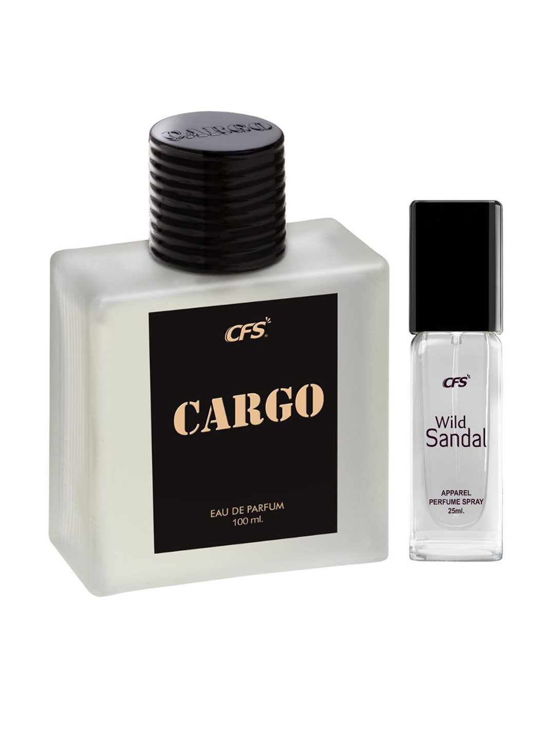 

CFS Cargo Eau De Parfum-100ml & Wild Sandal Long Lasting Apparel Perfume-25ml, Black