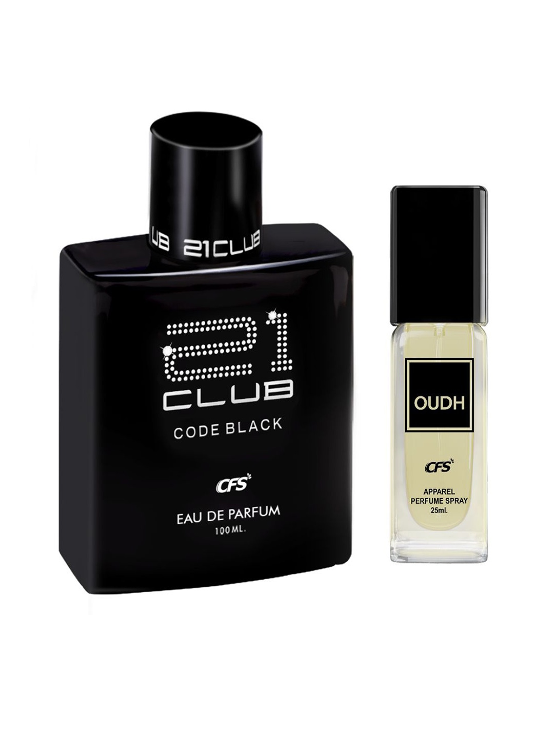 

CFS 21Club Code Black Eau De Parfum 100ml & Oudh Apparel Perfume - 25ml