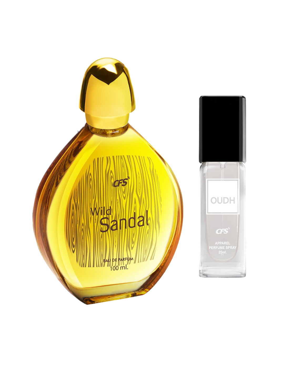 

CFS Set of Wild Sandal Eau De Parfum 100ml & Oudh Eau De Parfum 25ml, Gold