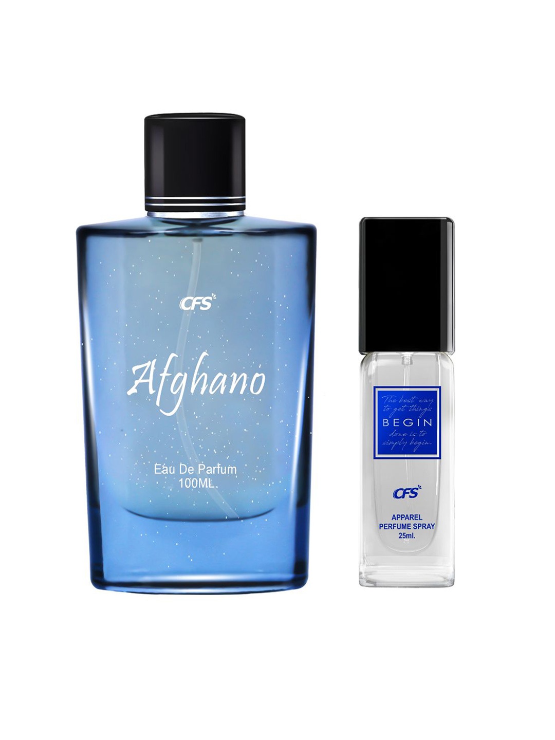 

CFS Afghano Eau De Parfum 100ml & Begin Apparel Perfume- 25ml, Blue