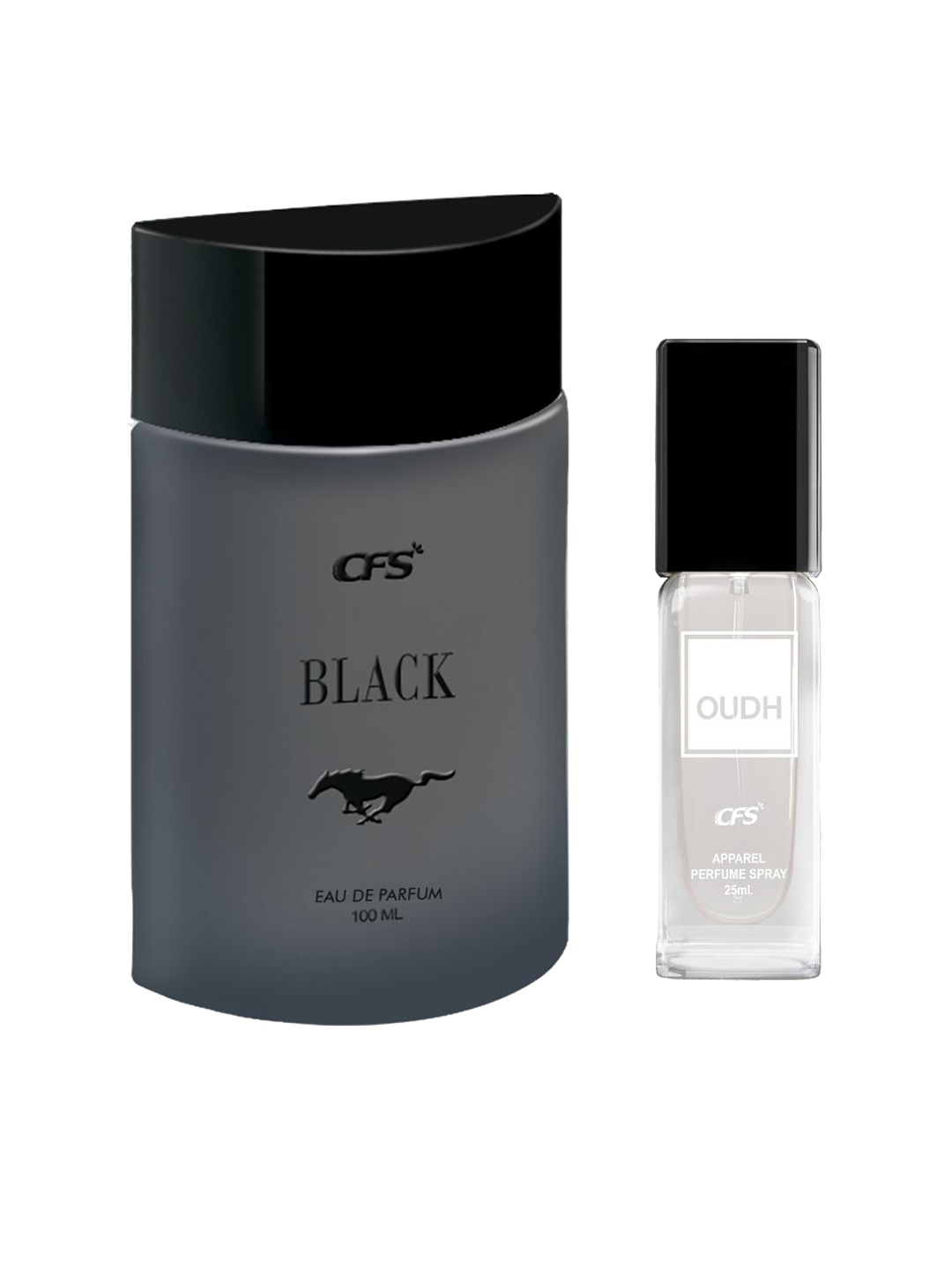 

CFS Black EDP - 100 ml & Oudh Long Lasting Apparel Perfume - 25 ml