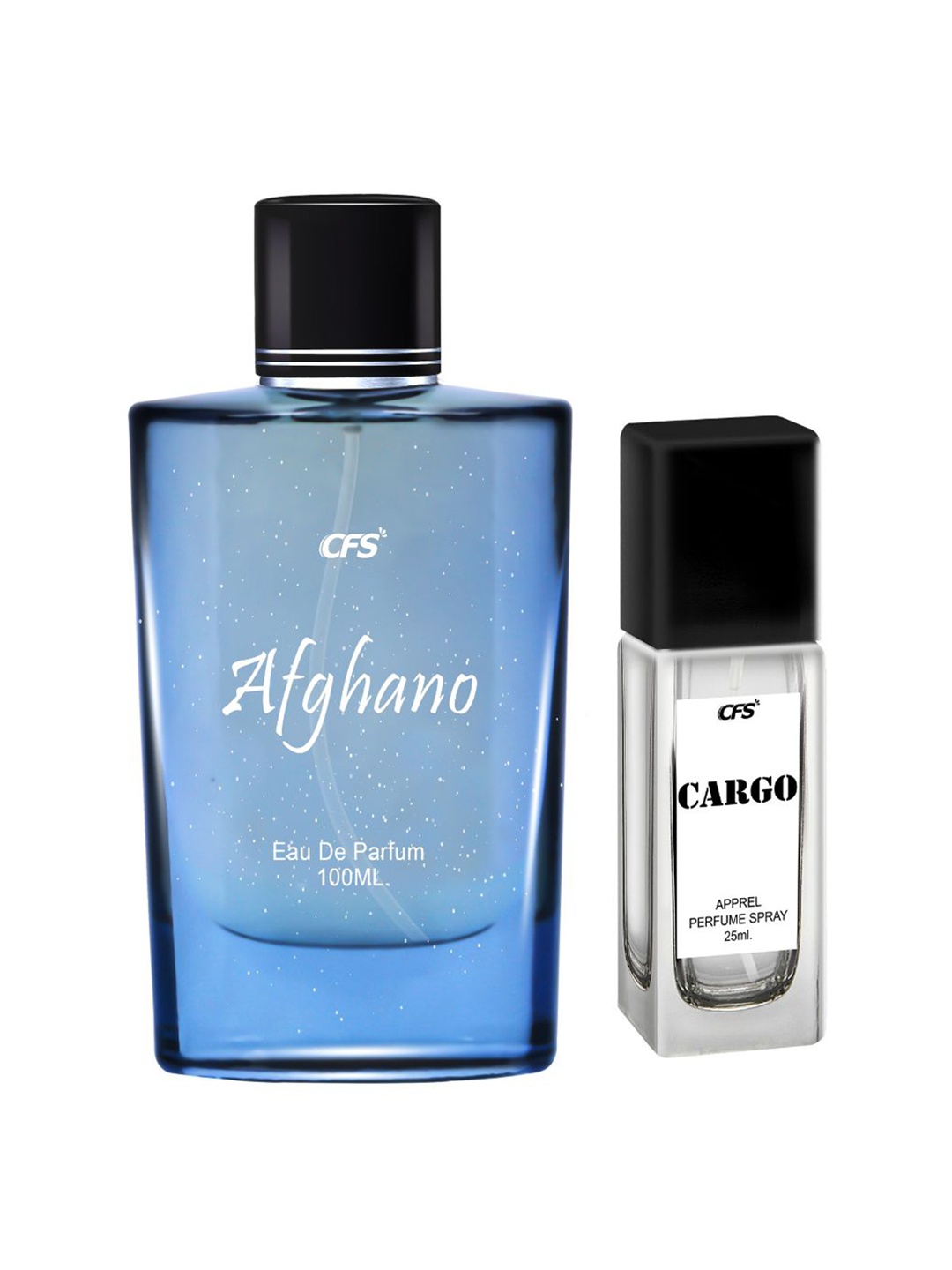 

CFS Afghano Eau De Parfum 100ml & Cargo Apparel Perfume Spary - 25ml, Blue