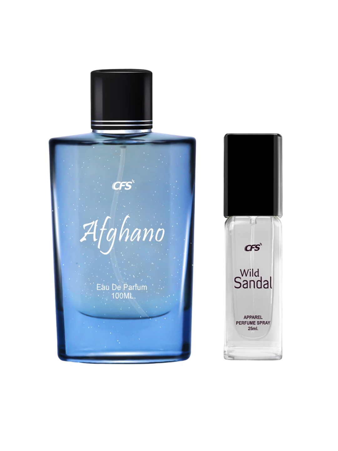 

CFS Afghano EDP 100ml & Wild Sandal Long Lasting Apparel Perfume 25 ml, Blue