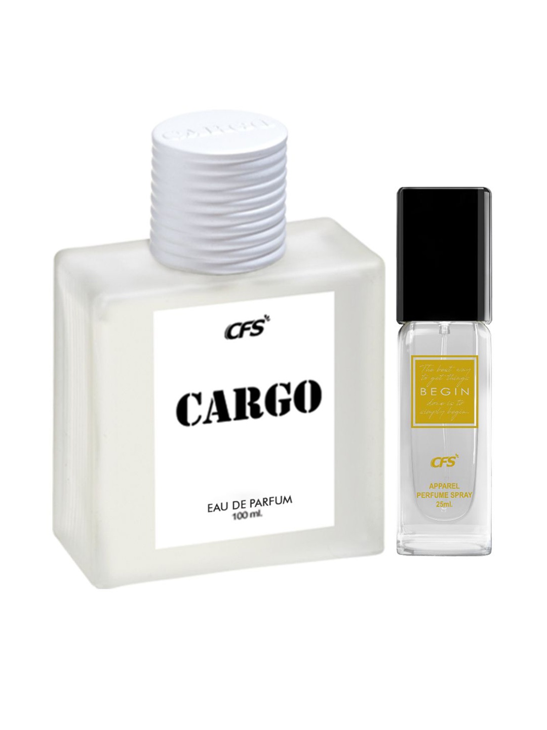 

CFS Cargo Eau De Parfum-100ml & Begin Long Lasting Apparel Perfume-25ml, White