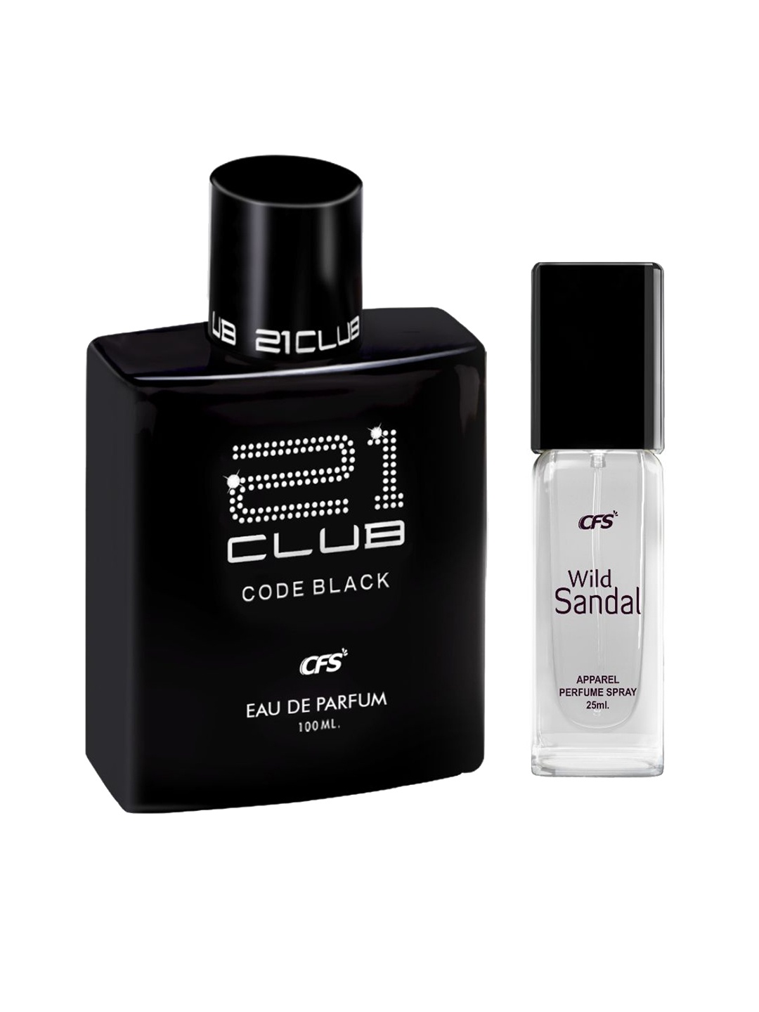 

CFS Code Black Eau De Parfum 100ml & Wild Sandal Eau De Parfum - 25ml