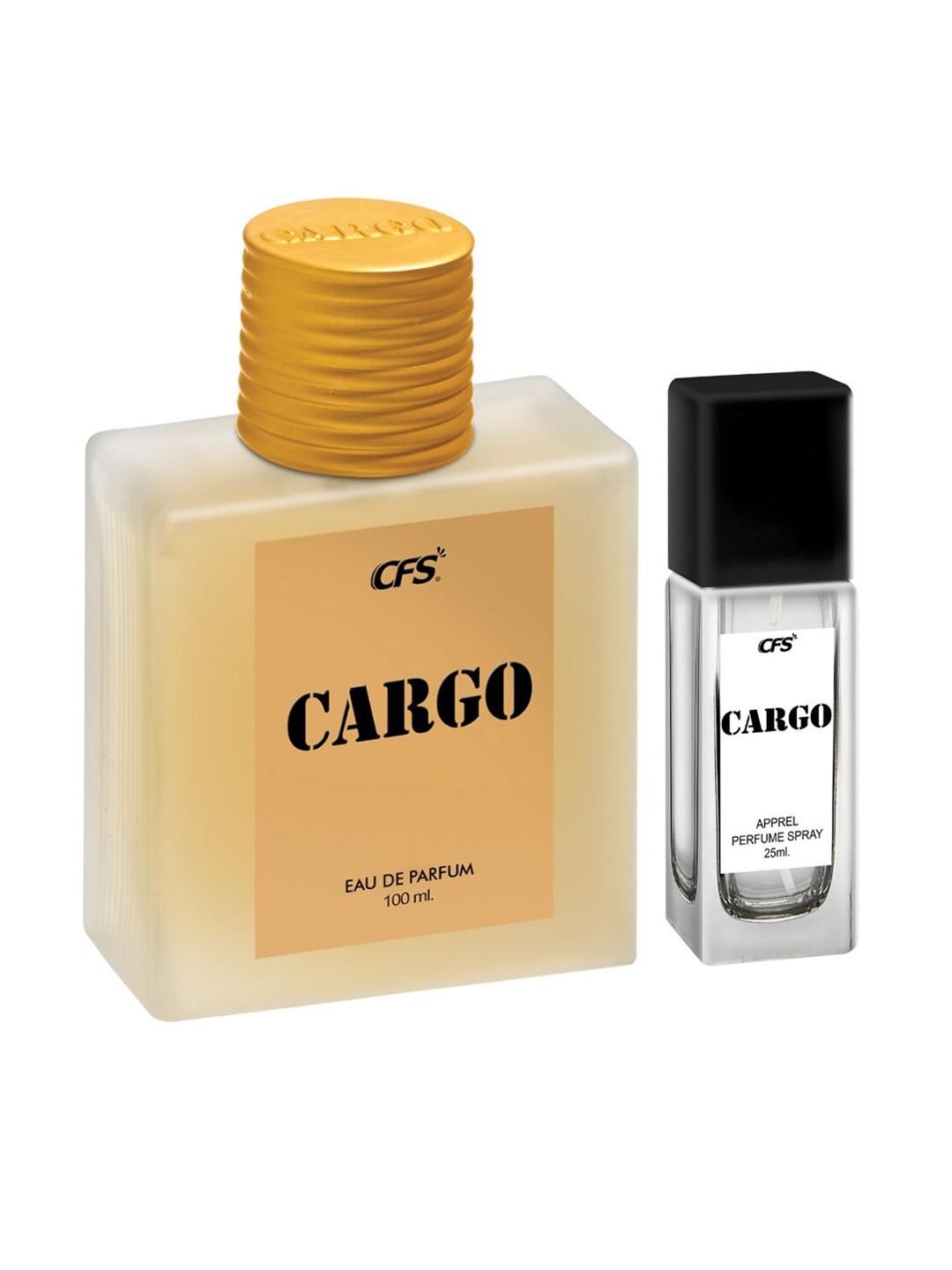 

CFS Cargo Set Of 2 Long Lasting Eau De Parfum - 100 ml- 25 ml, Khaki