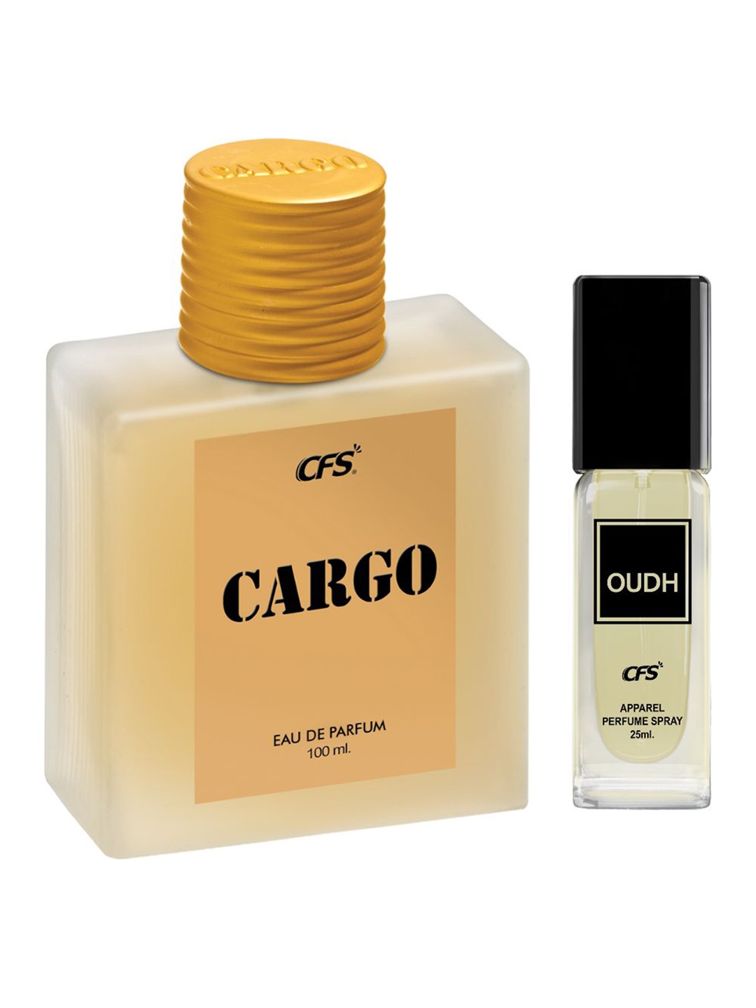 

CFS Cargo & Oudh Set Of 2 Long Lasting EDP - 100 ml - 25 ml, Khaki