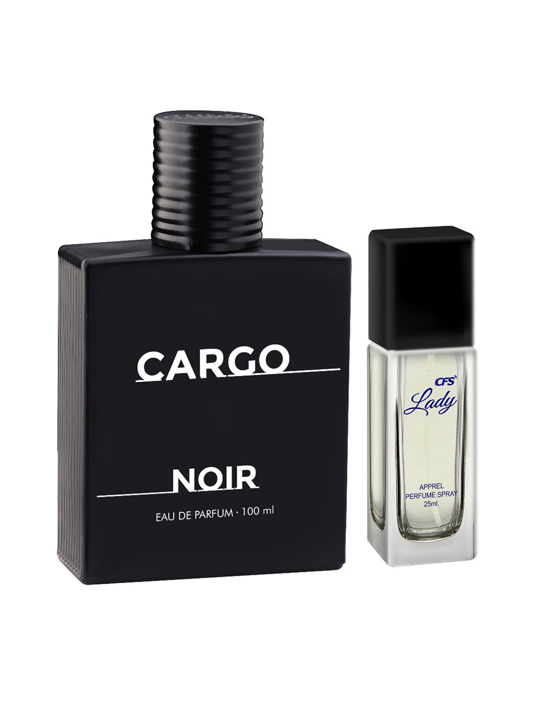 

CFS Cargo Noir Long Lasting Eau De Parfum 100ml & Lady Apparel Perfume 25ml, Black