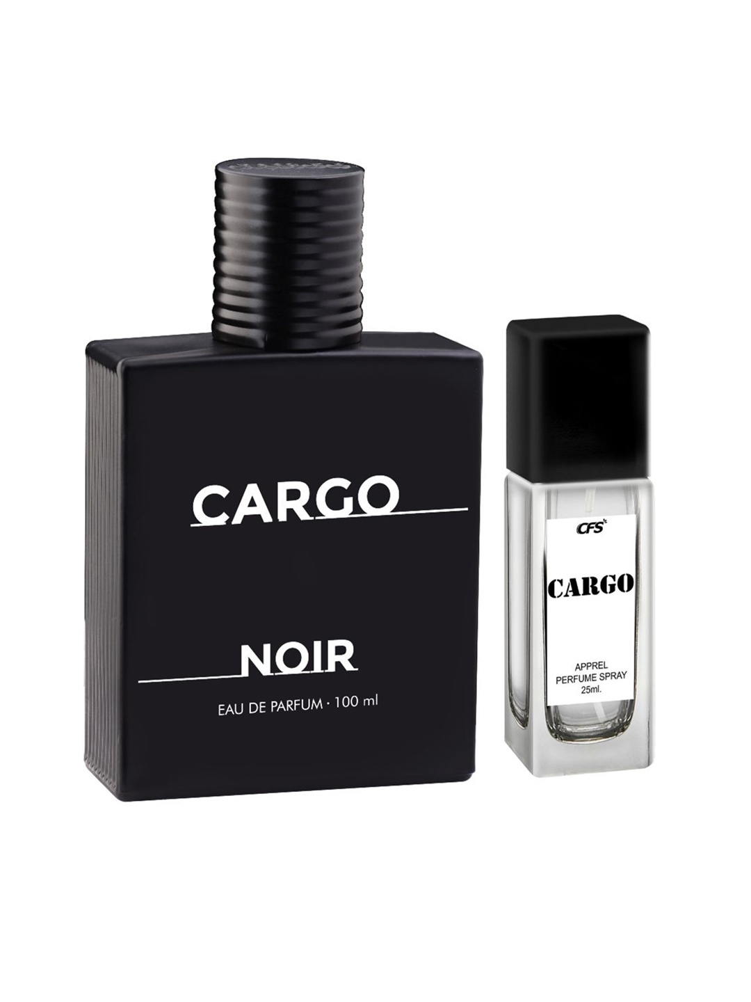 

CFS Cargo Noir Eau De Parfum 100ml & Cargo Apparel Perfume- 25ml, Black