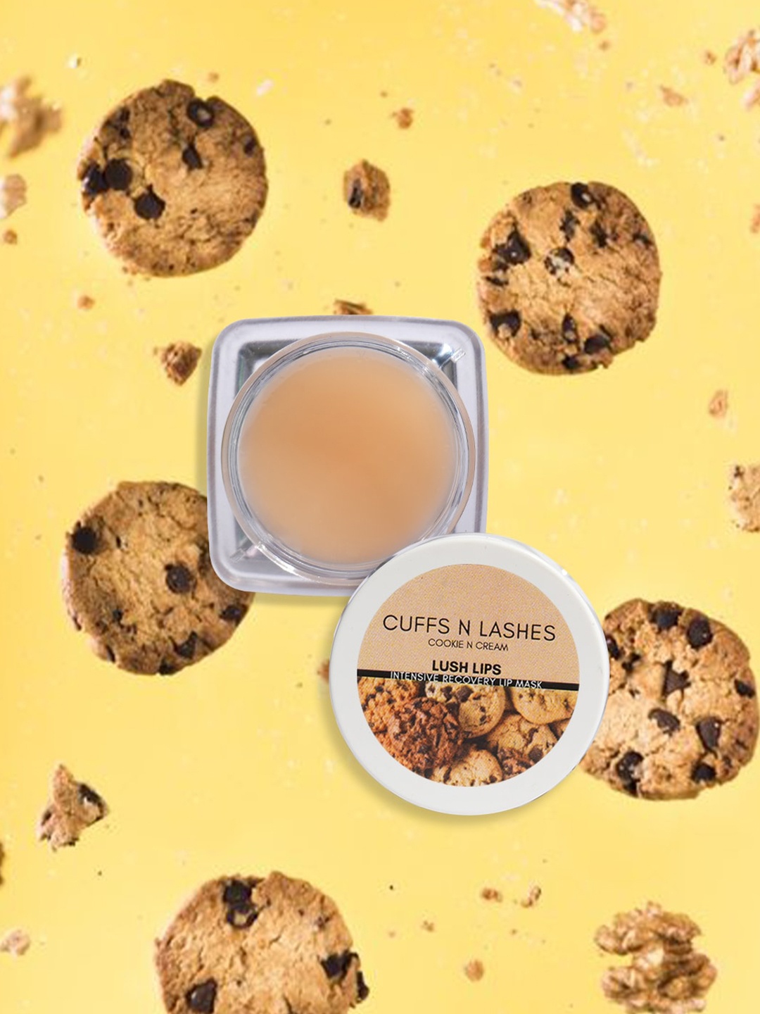 

CUFFS N LASHES Lush Lips Intensive Recovery Lip Mask-8gm-Cookie N Cream, Brown