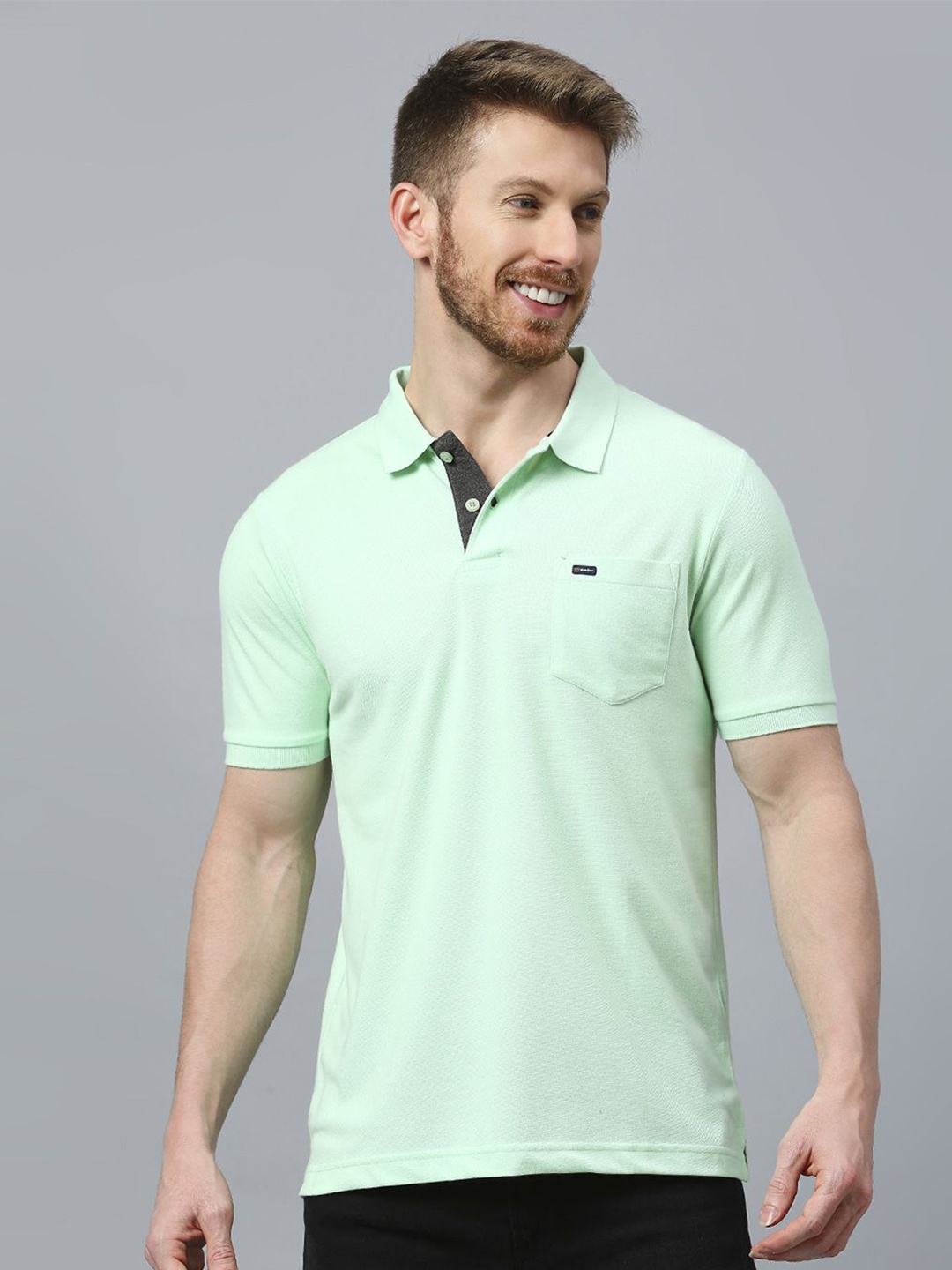 

Klub Fox Men Polo Collar Pockets T-shirt, Green