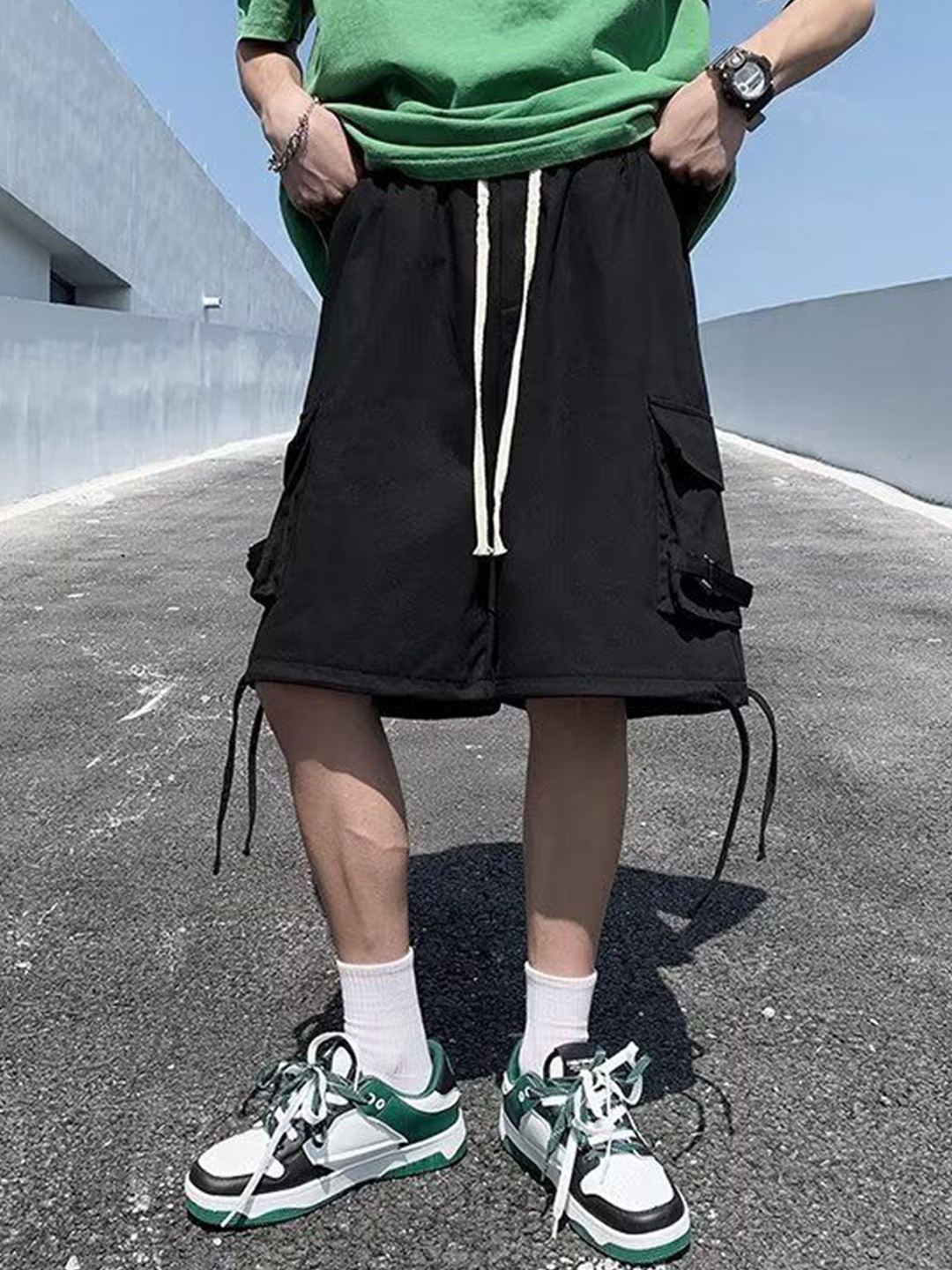 

StyleCast Men Black Mid-Rise Cotton Shorts