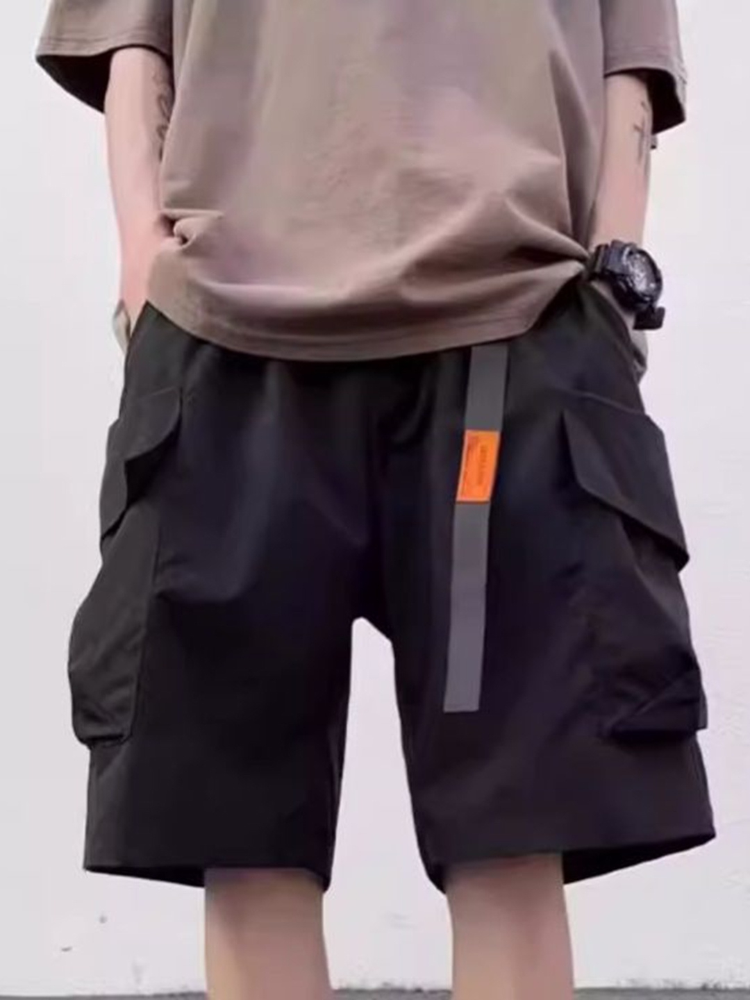 

StyleCast Men Mid-Rise Regular Fit Shorts, Black