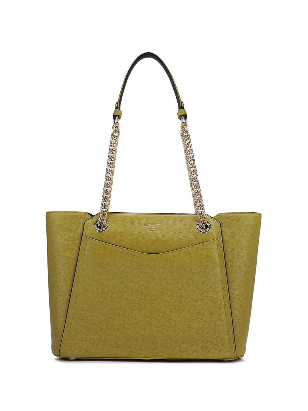 

Da Milano Leather Structured Shoulder Bag with Quilted, Yellow