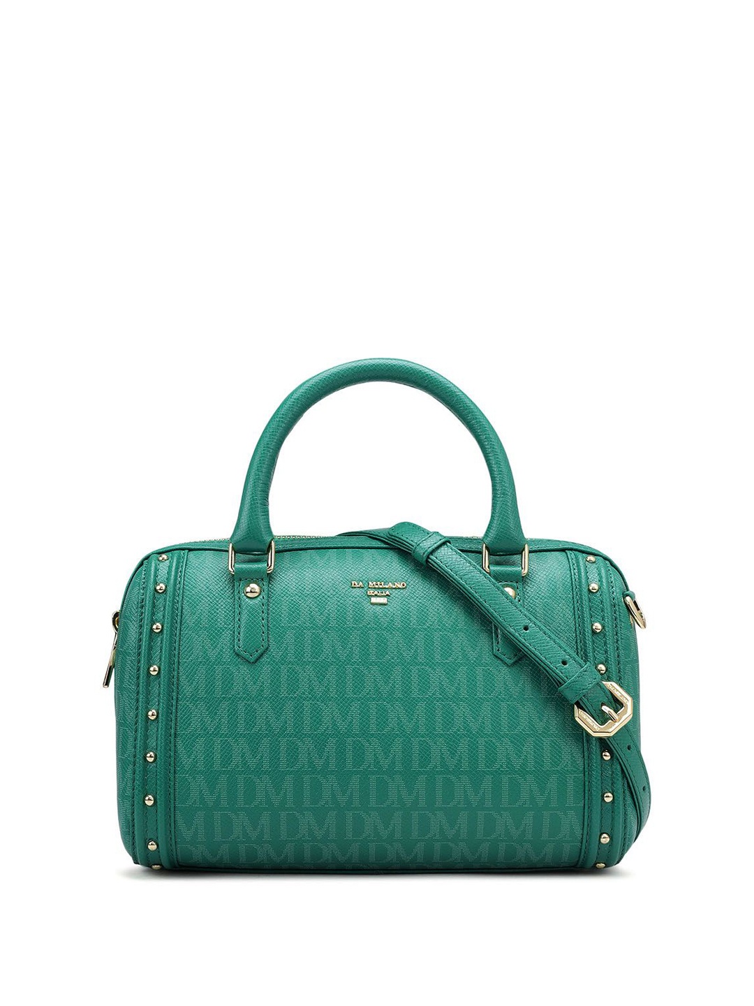 

Da Milano Women Printed Leather Structured Handheld Bag, Green