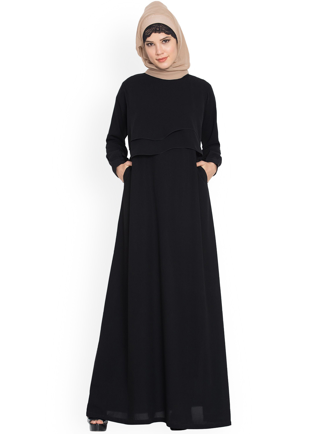 

MUSHKIYA Abaya Burqa With Scarf, Black