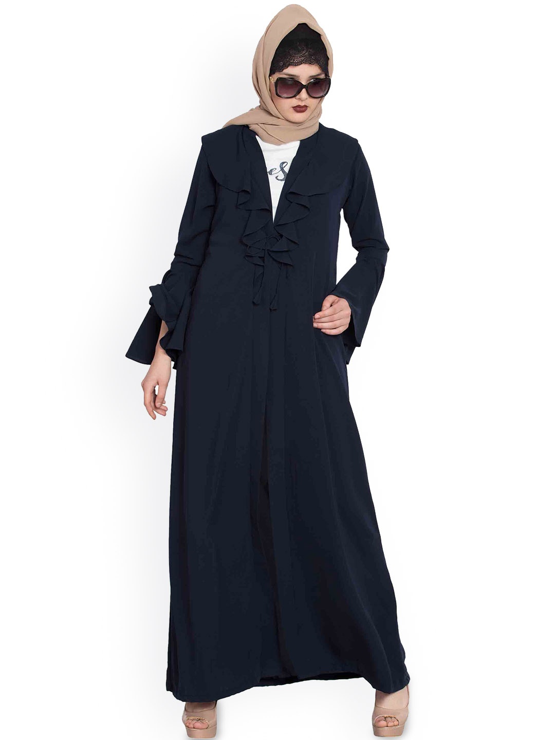 

MUSHKIYA Abaya Burqa With Scarf, Navy blue