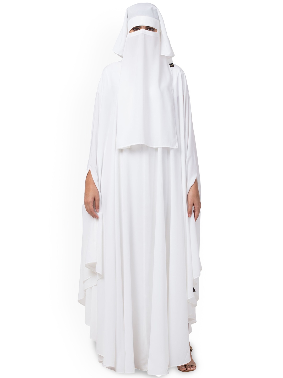 

MUSHKIYA rani Kaftan Abaya And Niqab Burqa With Scarf, White