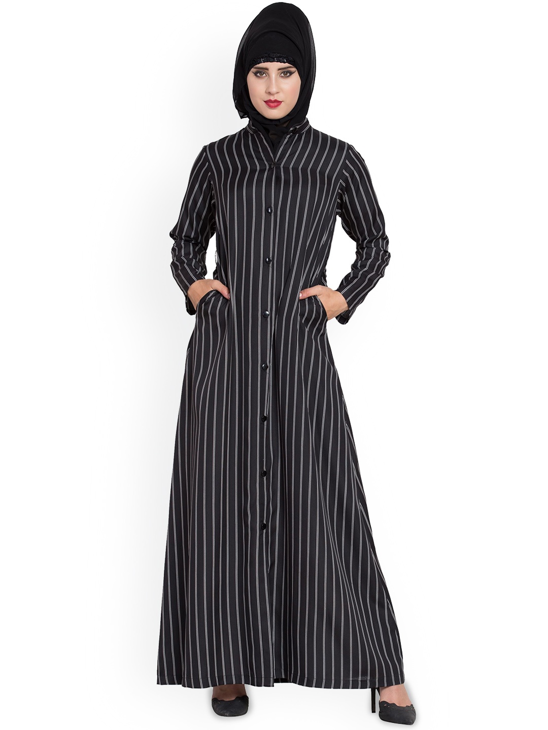 

MUSHKIYA Abaya Burqa With Scarf, Black