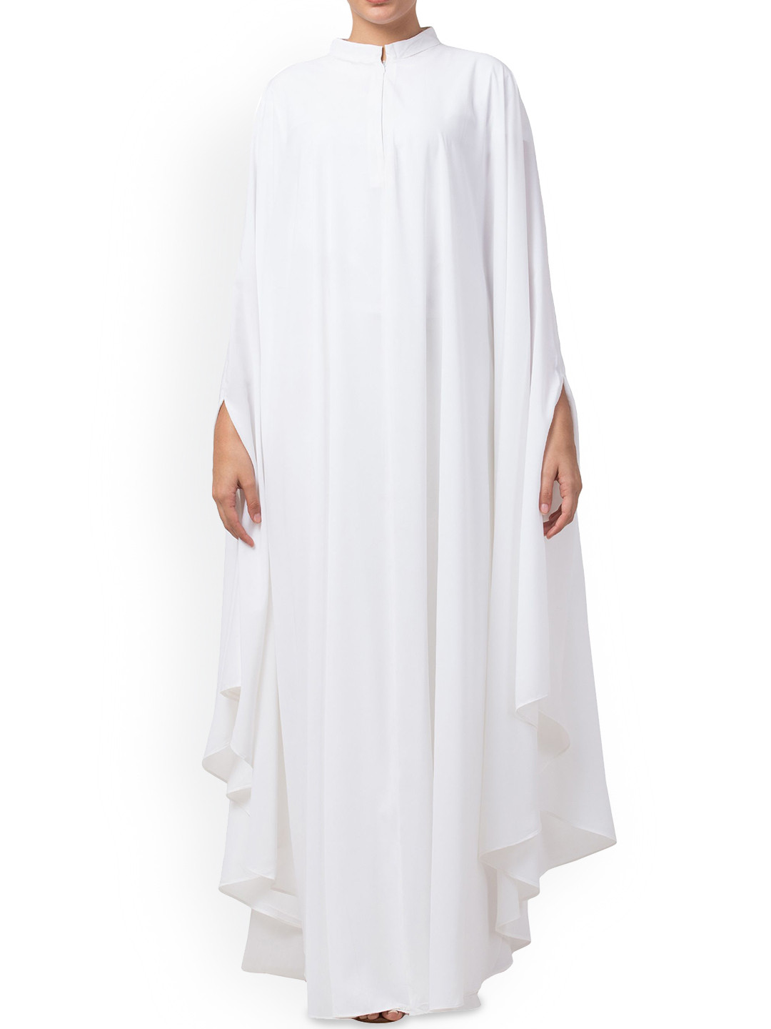 

MUSHKIYA Solid Abaya Burqa, White