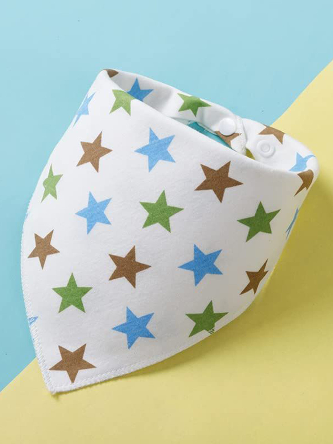 

SYGA Infants Pack Of 2 Printed Pure Cotton Bibs, White