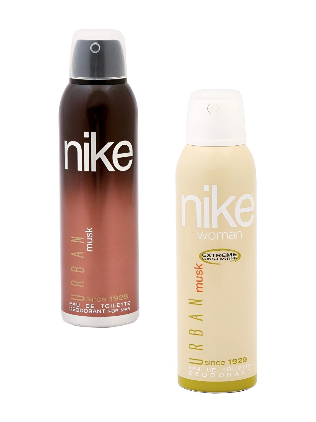 

Nike Urban Musk Man/Woman Deodorant Pack Of 2 (200ml Each), Transparent