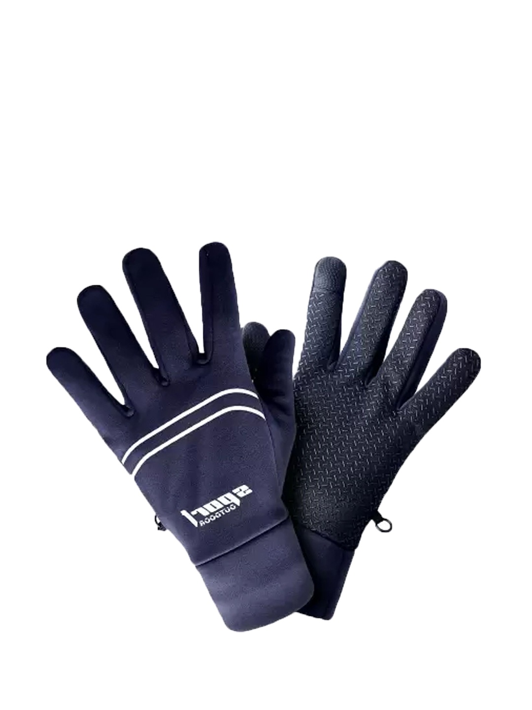 

Aadikart Unisex Patterned Winter Gloves, Blue