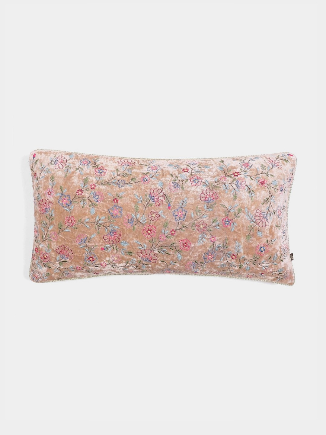 

Ritu Kumar Rose & Blue Floral Printed Square Cushion Cover